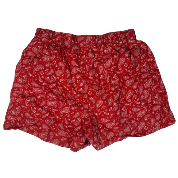 Men’s American Eagle Red White Paisley Boxer Shorts Size M - Picture 4 of 5